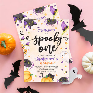Spooky One Halloween 1st Birthday Invitation