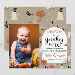 Spooky One Halloween 1st Birthday Invitation