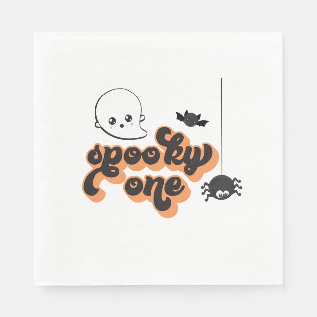 Spooky One Halloween 1st Birthday Napkin (Front)