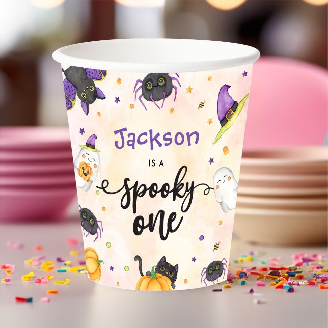 Spooky One Halloween 1st Birthday Paper Cups (Creator Uploaded)