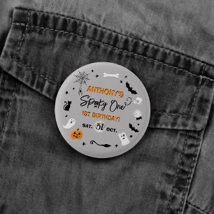 Spooky One! Halloween 1st Birthday Party 3 Cm Round Badge