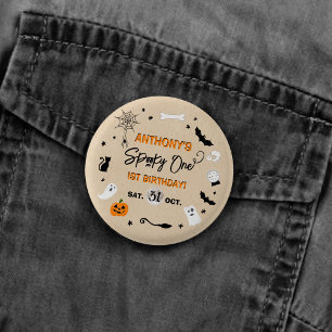 Spooky One! Halloween 1st Birthday Party 3 Cm Round Badge