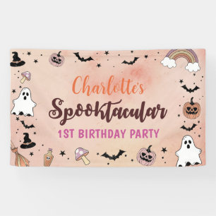 Spooky One Halloween 1st Birthday Party Banner