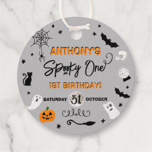 Spooky One! Halloween 1st Birthday Party Favour Tags