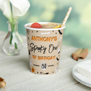 Spooky One! Halloween 1st Birthday Party Paper Cups