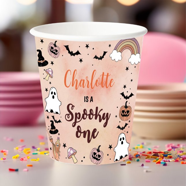 Spooky One Halloween 1st Birthday Party Paper Cups (Creator Uploaded)