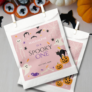 Spooky One Halloween 1st Birthday Pink Favour Bag