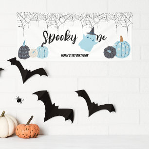Spooky One   Halloween 1st Birthday   Spooky Blues Banner