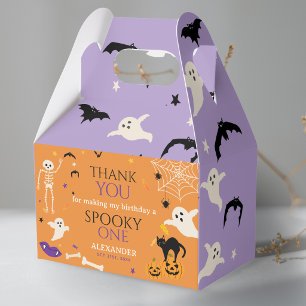 Spooky One Halloween 1st Birthday Thank You Orange Favour Box