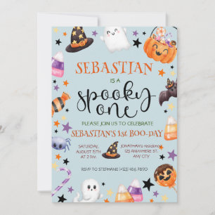 Spooky One Halloween Birthday  Invitation