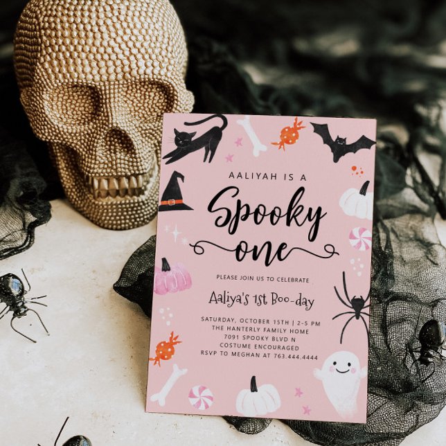 Spooky One Halloween Birthday Invitation (Creator Uploaded)
