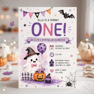 Spooky One Halloween Birthday Party Invitation