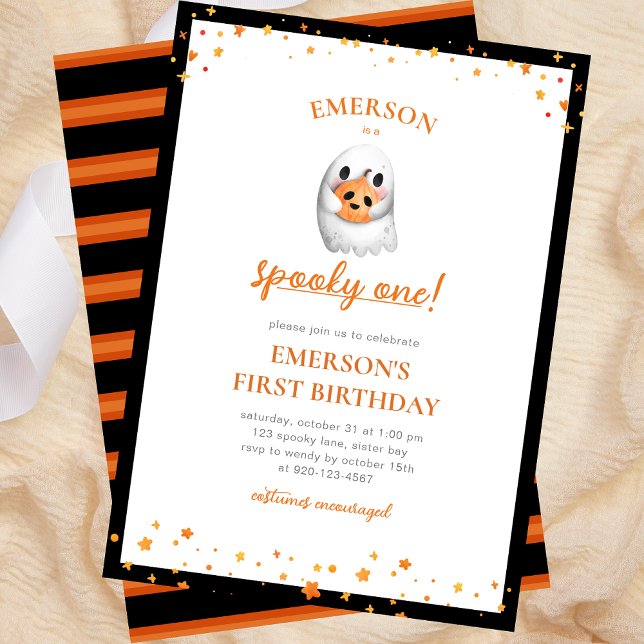 Spooky One Halloween Birthday Party Invitation (Creator Uploaded)