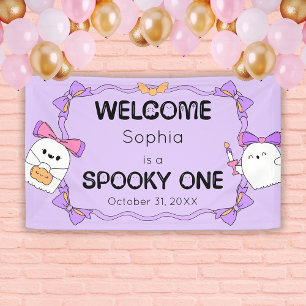 Spooky One Halloween Birthday Welcome Banner