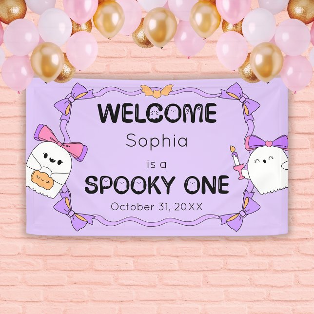 Spooky One Halloween Birthday Welcome Banner (Creator Uploaded)