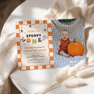 Spooky One Halloween Colourful Birthday Invitation