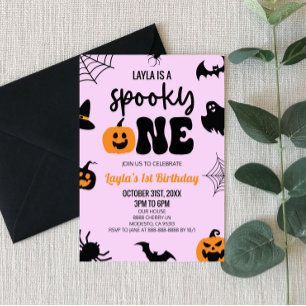 Spooky One Halloween First 1st Birthday Party Invitation