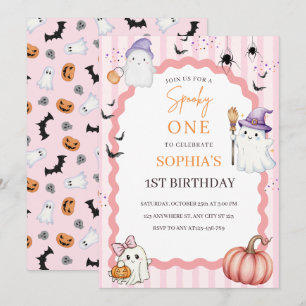 Spooky One Halloween First Birthday Invitation