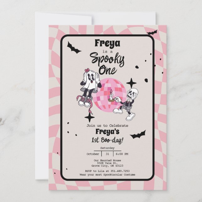 Spooky One Halloween First Birthday Invitation (Front)