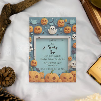 Spooky One Halloween First Birthday Invitation