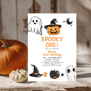 Spooky One Halloween First Birthday Invitation