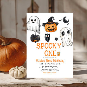 Spooky One Halloween First Birthday Invitation