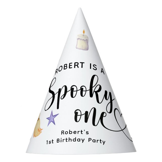 Spooky One Halloween First birthday party Hat (Front)