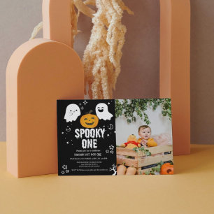 Spooky one Halloween first birthday party Invitati Invitation