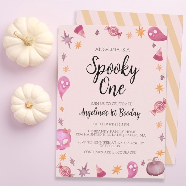 Spooky One Halloween First Birthday Party  Invitation (Creator Uploaded)