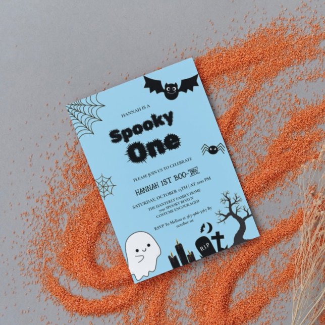 Spooky one Halloween first birthday party Invitation (Creator Uploaded)