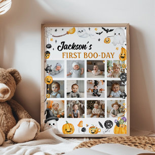 Spooky One Halloween First Year Photo Milestone Poster