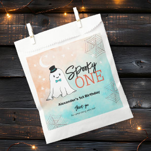 Spooky One Halloween Ghost Boys 1st Birthday Party Favour Bag