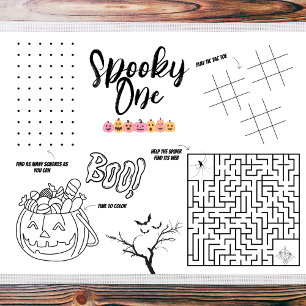 Spooky One Halloween Kids Activity Placemat(3)