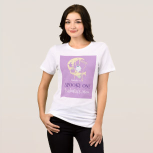 Spooky One Mum Cute Ghost Halloween Birthday Tri-Blend Shirt