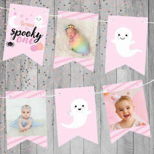 Spooky One Pink First Birthday Bunting