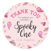 Spooky One Thank You Party Favour 