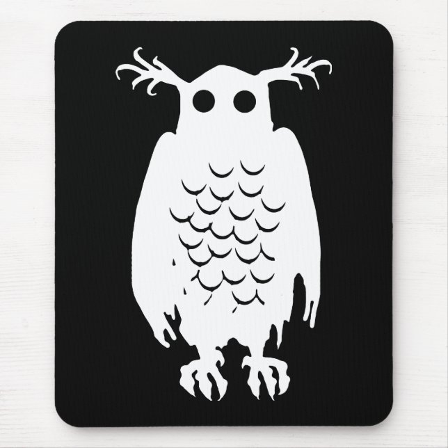 Spooky Owl Mouse Pad (Front)