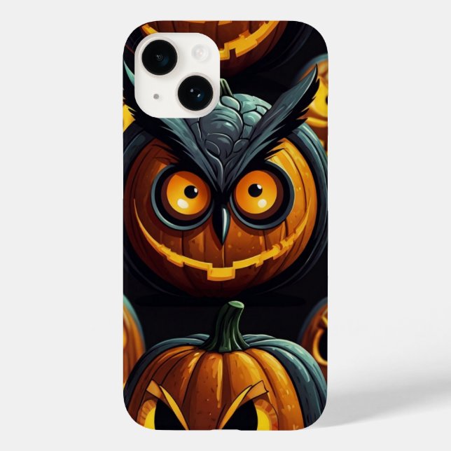 Spooky Owl on Pumpkin Case-Mate iPhone Case (Back)