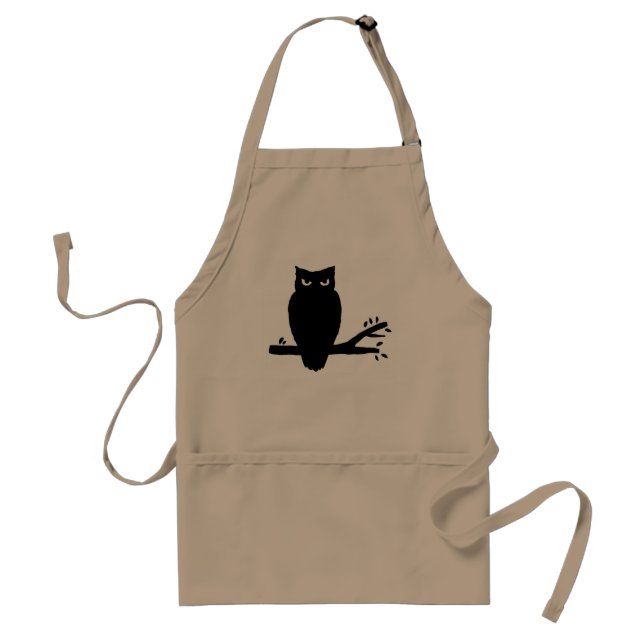 Spooky Owl Silhouette Standard Apron (Front)