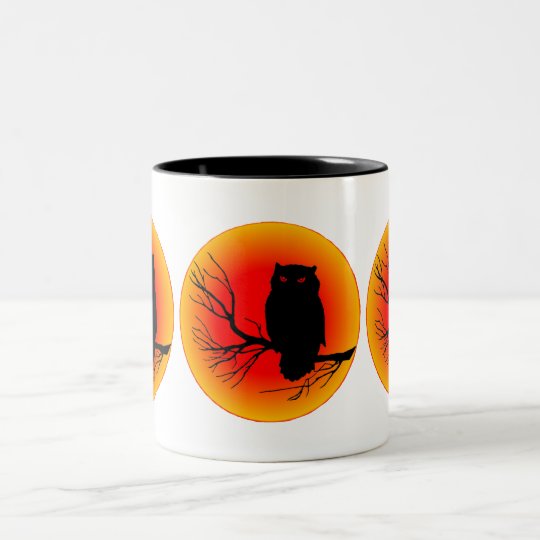 Spooky Owl Two-Tone Coffee Mug