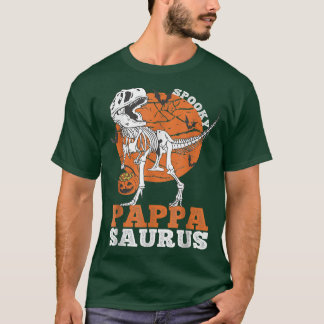 Spooky Pappa Saurus Dinosaur Skeleton T re Pumpkin T-Shirt