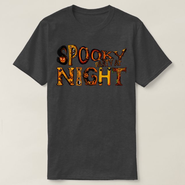 Spooky party at night T-Shirt (Design Front)