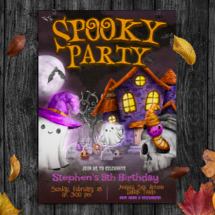 Spooky Party - Halloween Birthday Invitation