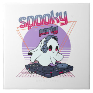 Spooky Party Halloween Ceramic Tile
