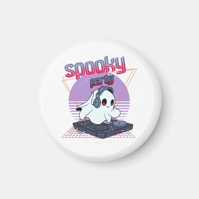Spooky Party Halloween Magnet (Front)