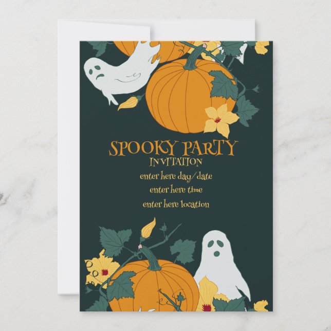 Spooky party invitation (Front)