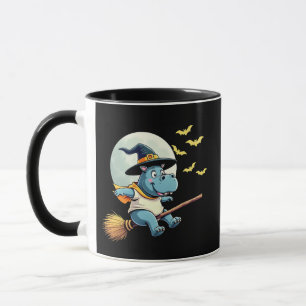 Spooky Pastel Halloween Baby Moo Deng Hippo  Mug