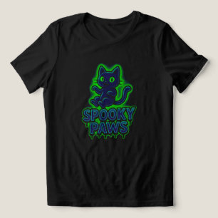 Spooky Paws – Neon Glow BLACK ONLY Tri-Blend Shirt