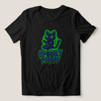 Spooky Paws – Neon Glow | BLACK ONLY Tri-Blend Shirt