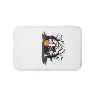 Spooky Paws & Pumpkin Halloween Nights Classic T-S Bath Mat